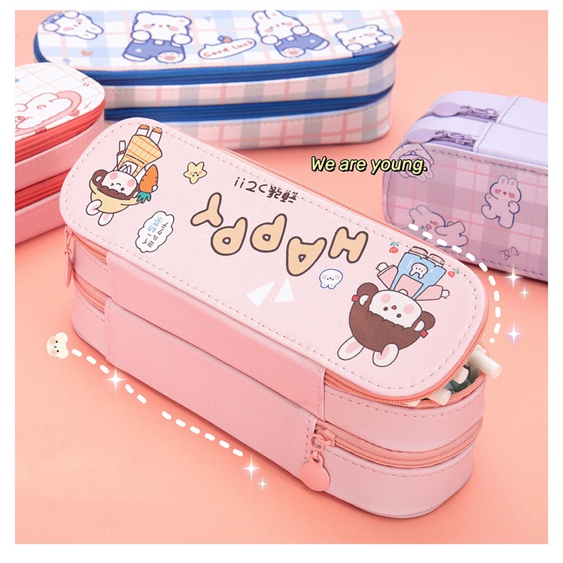 Túi đựng bút CHUWANGLIN phong cách dễ thương cho học sinh