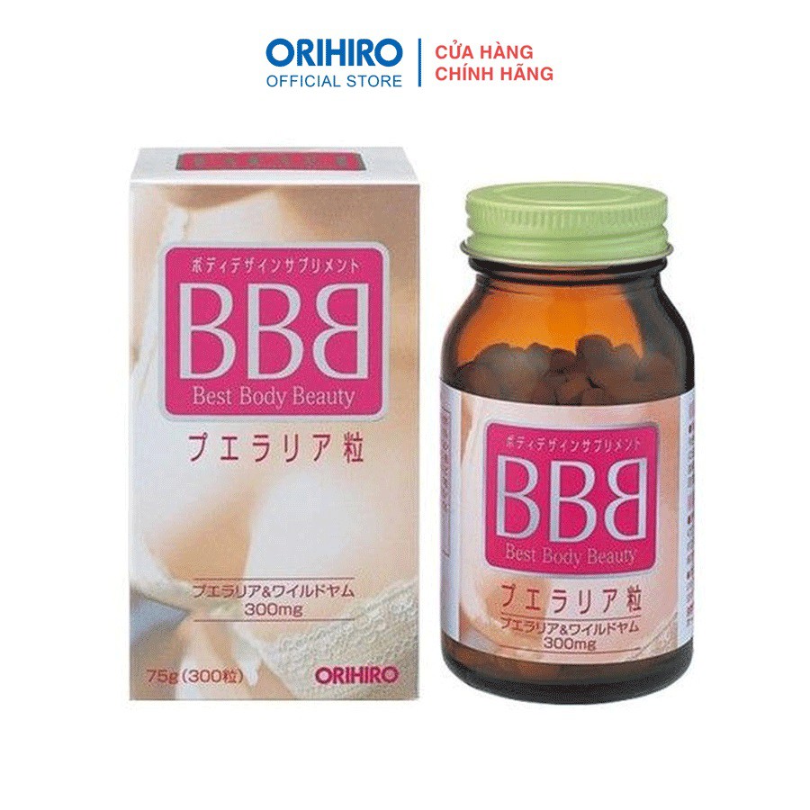 [Mã FMCGMALL -8% đơn 250K] Viên uống ORIHIRO BBB Best Beauty Body tăng kích thước và săn chắc ngực, 300 viên/hộp