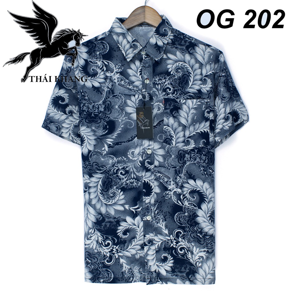 [Mã FAMAYMA2 giảm 10K đơn 50K] áo sơ mi nam ngắn tay trung niên vải lanh cực mát hoa văn trẻ trung Thái Khang | BigBuy360 - bigbuy360.vn