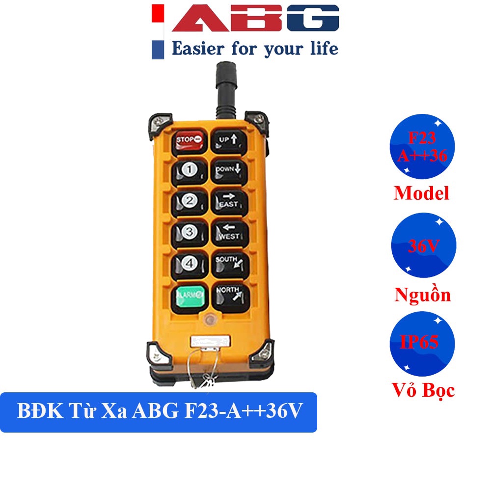 Bộ Điều Khiển Từ Xa ABG F23-A++36 Sử Dụng Trong Công Nghiệp Giúp Điều Khiển Tời Điện Và Rùa Xoay Từ Xa Chuyên Dụng