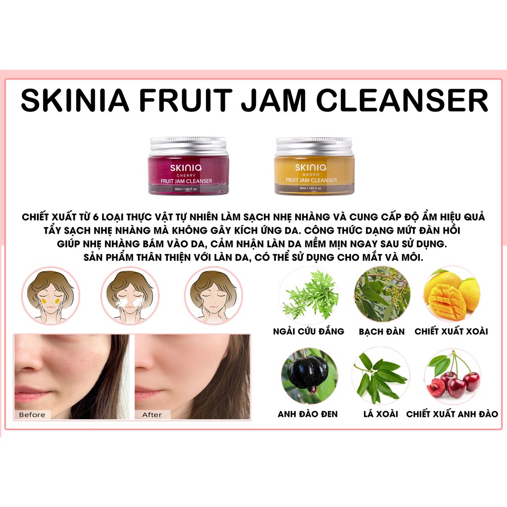 Rửa Mặt & Tẩy Trang Skinia Fruit Jam Cleanser | BigBuy360 - bigbuy360.vn