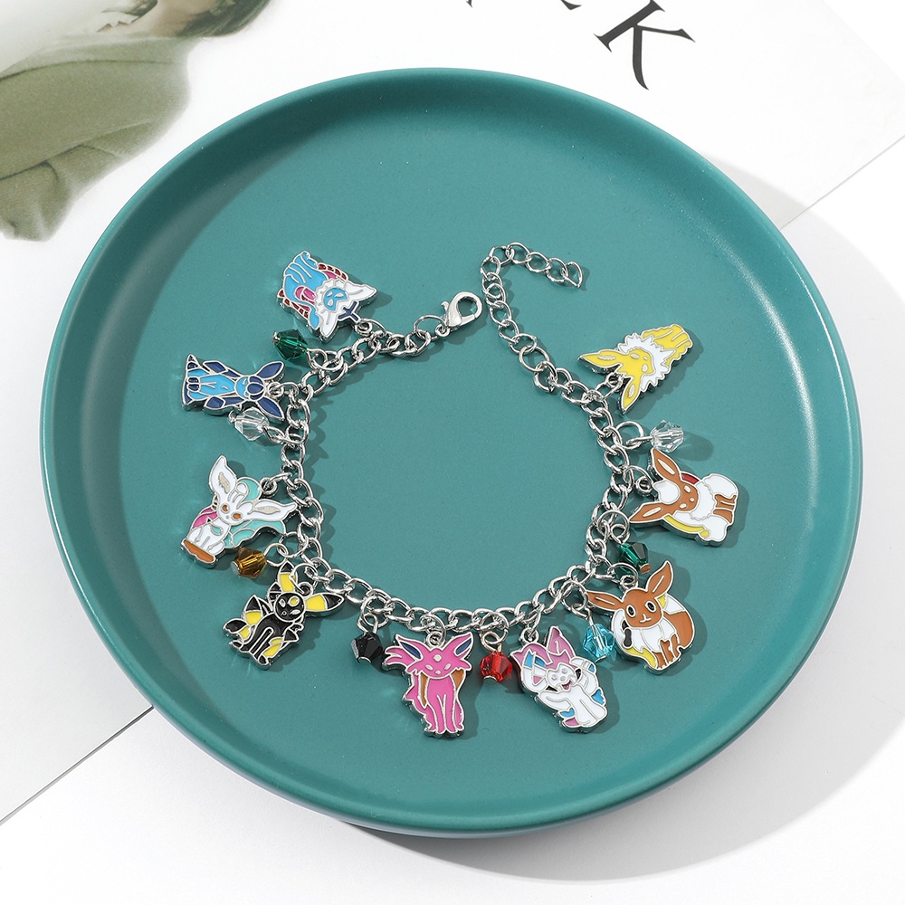 Vòng Tay Hợp Kim Thủ Công Nhiều Mặt Trang Trí Họa Tiết Hoạt Hình Pokemon Thời Trang Cho Nữ