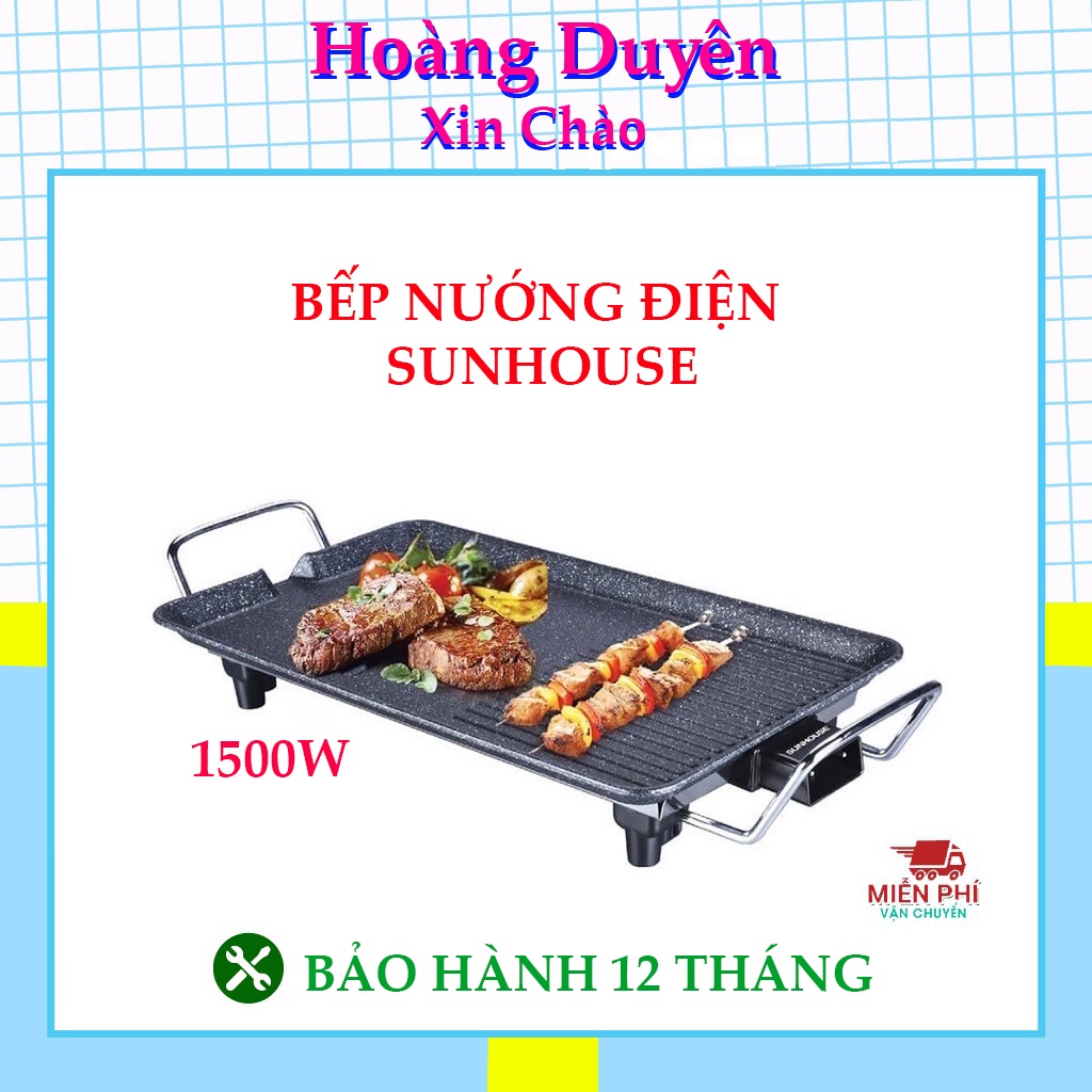 Bếp Nướng Điện SUNHOUSE SHD4607 1500W – Bảo Hành 12 Tháng - Tốc Độ Nướng Siêu nhanh, Tiết Kiệm Điện Năng