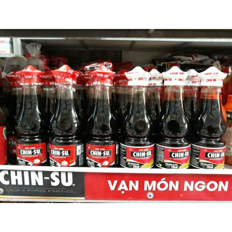 Nước tương Chinsu tỏi ớt và chinsu đậu nành 250ml