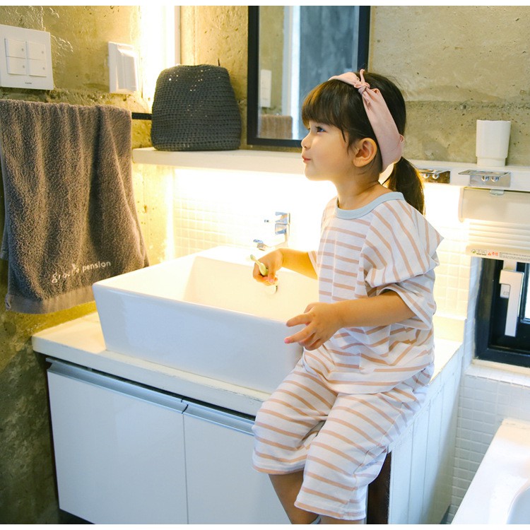 Bộ mặc nhà style Hàn Quốc siêu đáng yêu Minky Mom cho bé gái