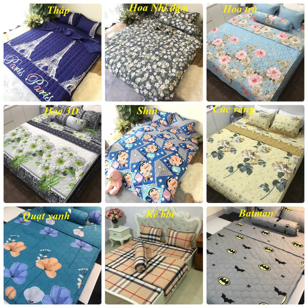 Trọn Bộ Ga Gối poly cotton ( mẫu mới 2019 ) Được Chọn Mẫu Ga Gối Poly HOT 2019 bộ chăn ga và vỏ gối chăn ga