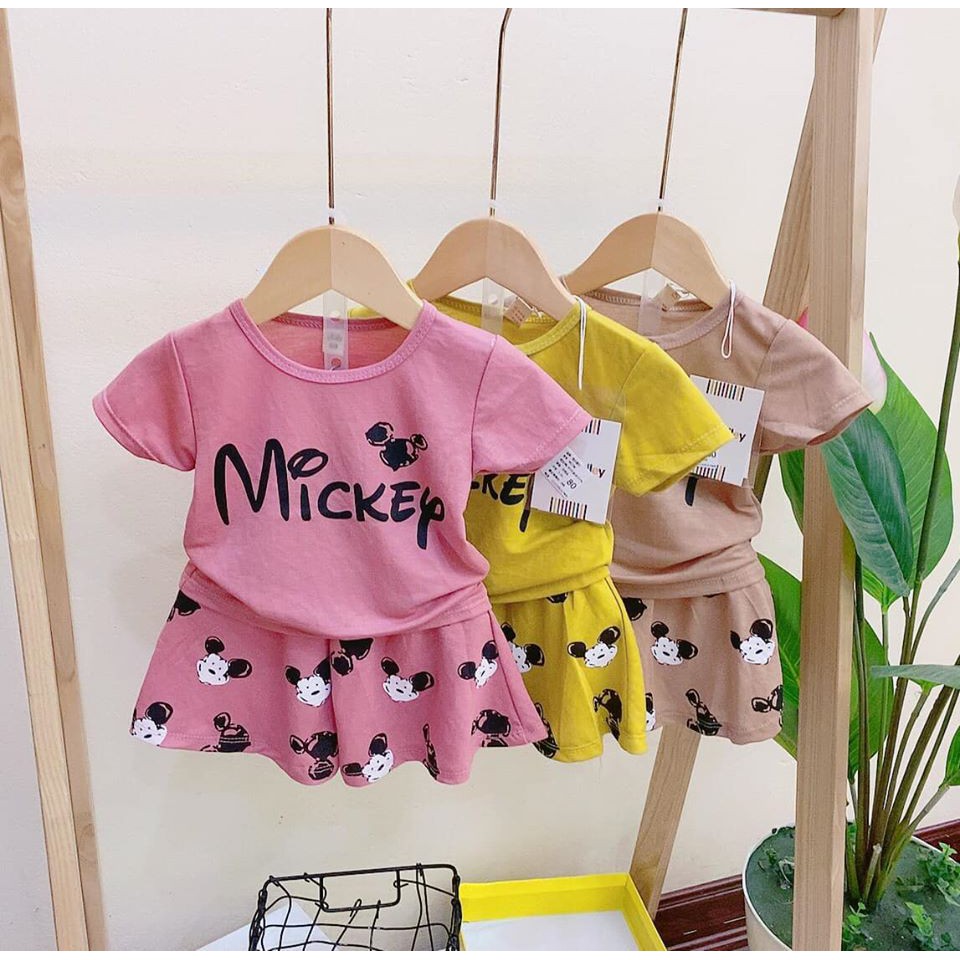 bộ cotton giấy mickey cho bé