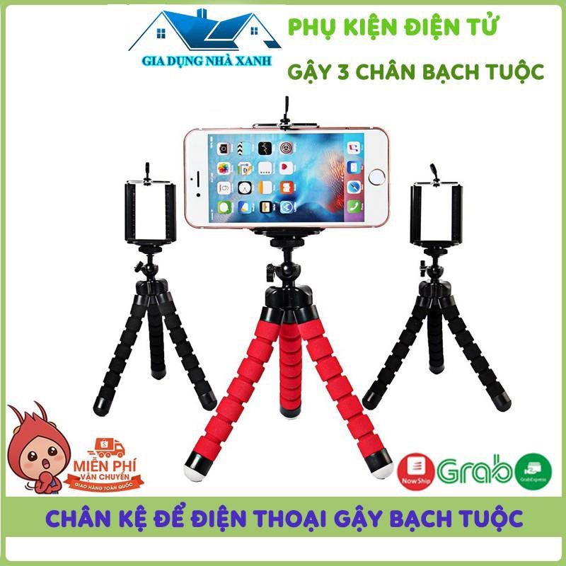 Tripod Bạch Tuộc 3 Chân Để Điện Thoại Để Bàn, Cầm Tay, Tặng Kèm Kẹp Điện Thoại