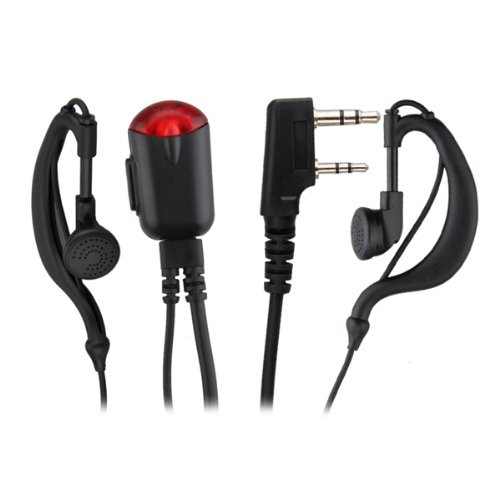 Ear-Hook LED Headset Earpiece for Kenwood Walkie Talkie Radio