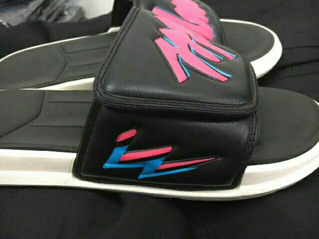 Dép Slide Da Miami Heat - Miami Vice DWade rất thoải mái dẽ chịu