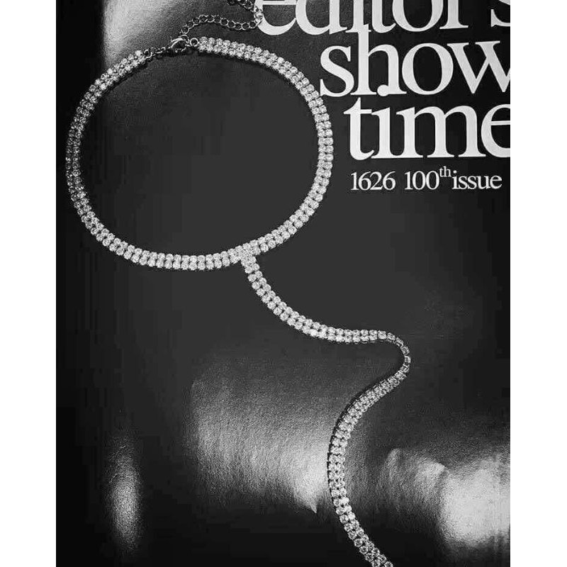 Choker chữ T dây bạc 925