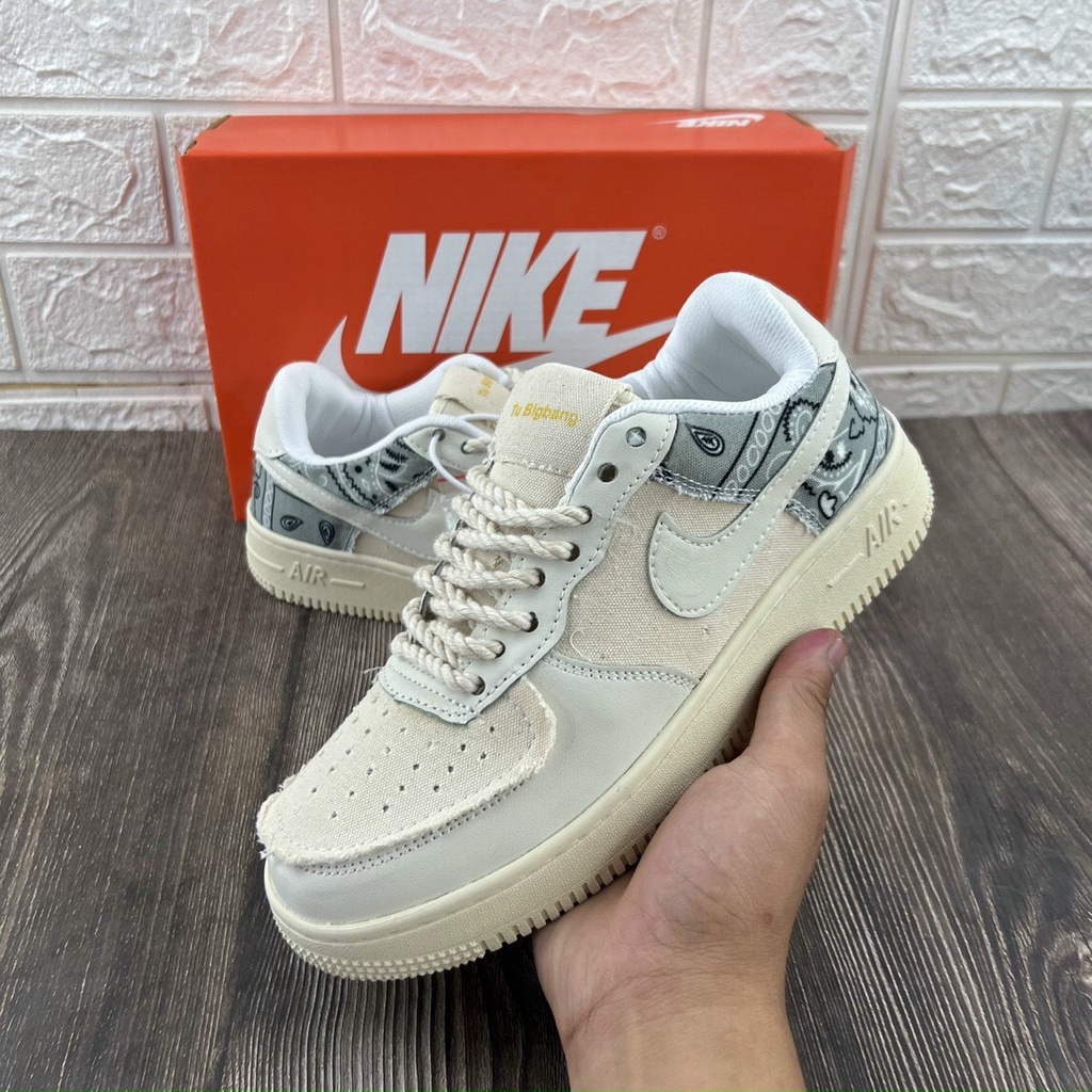 Giày _Nike Air Force 1 thổ cẩm, AF1 bigbag dây thừng hàng SC trung bản Cao Cấp nam nữ, Full Box, Bill PK NEW 2022