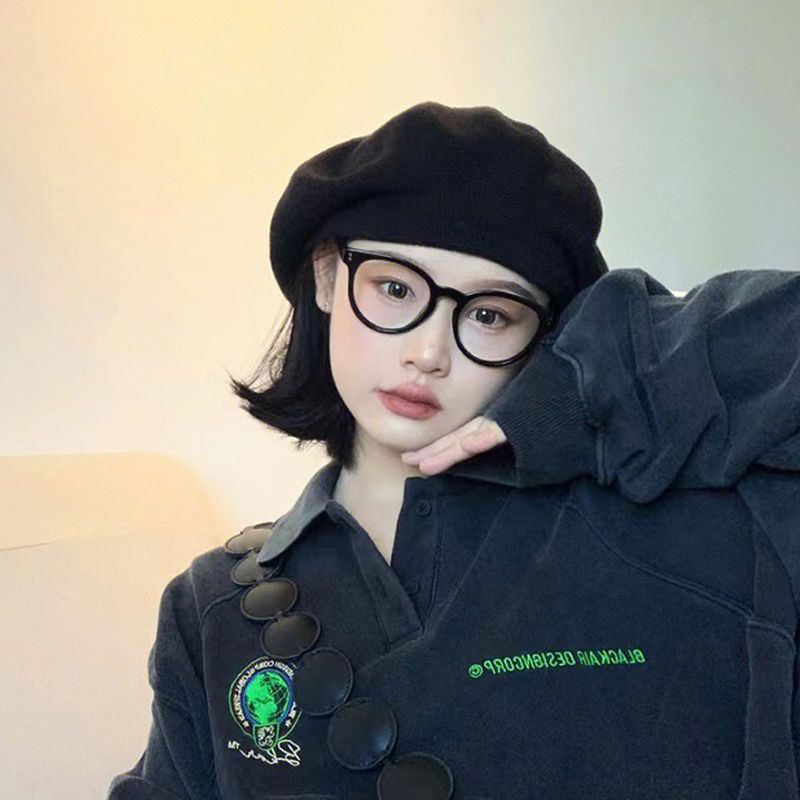Mũ Beret Màu Trơn Phong Cách Vintage Nhật Hàn Xinh Xắn Cho Nữ