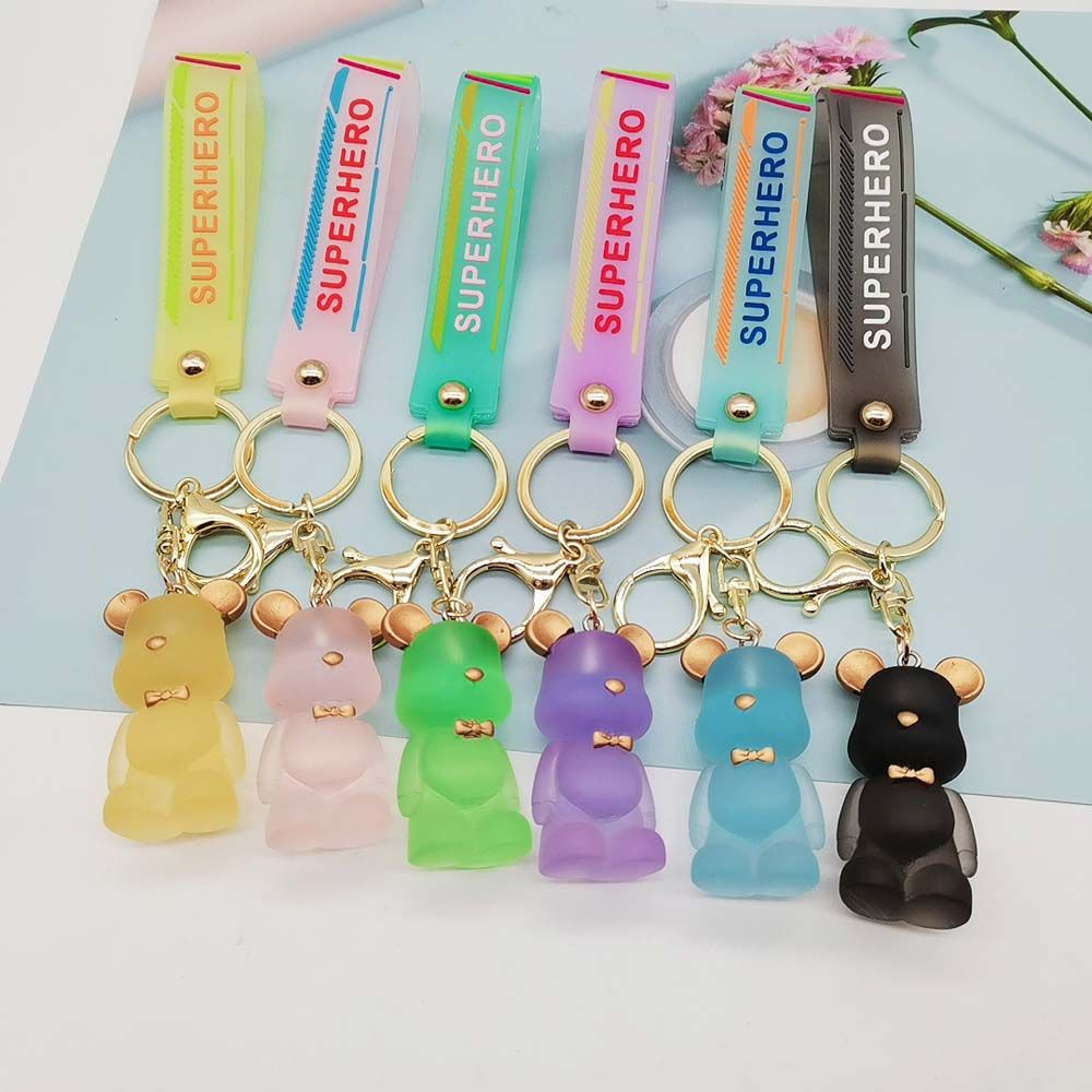 Móc Khóa Hình Gấu Hoạt Hình Nhiều Màu Sắc Dễ Thương
