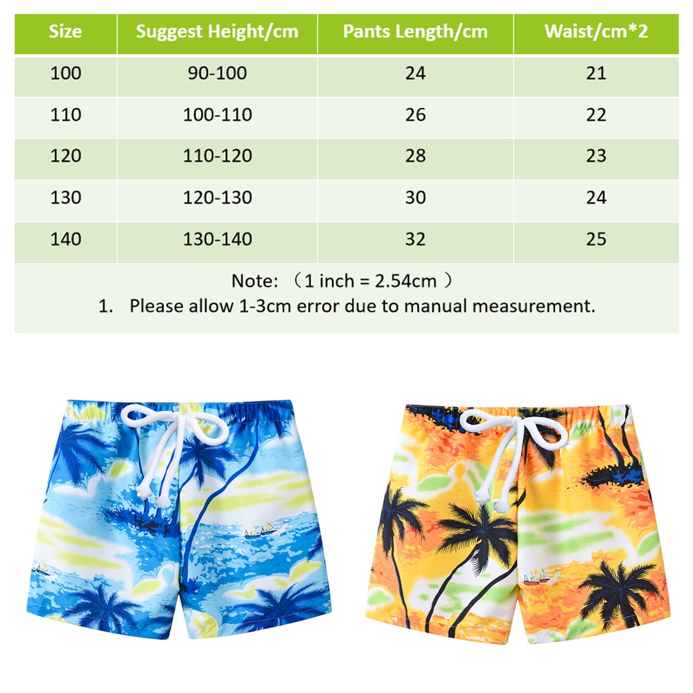Quần Short Đi Biển Phong Cách Hawaii Thời Trang Cho Bé