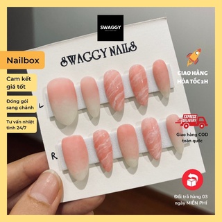 Nailbox 🔥 Bộ 10 móng tay giả thiết kế ⚡️ FREESHIP ⚡️ - HÀNG CÓ SẴN - Pink Ombre