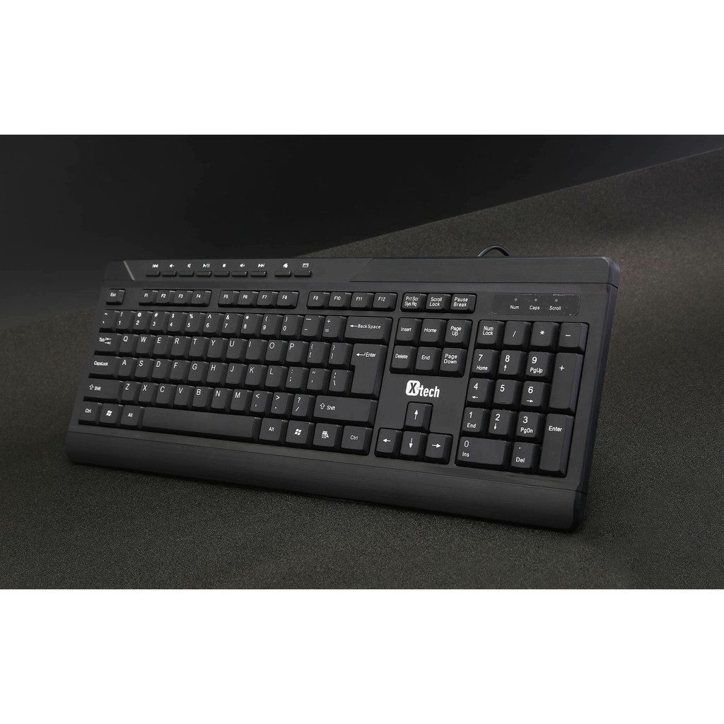 Bàn phím multimedia có dây TM-K4246 chính hãng thương hiệu X-TECH cổng USB