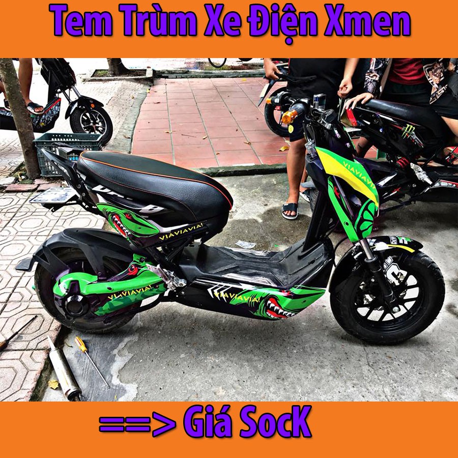 Tem Trùm Xe Điện Xmen Cá Mập Xanh