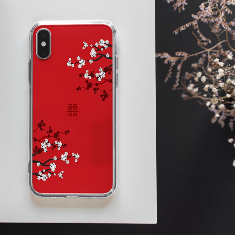 Ốp lưng Chữ hỷ may mắn Hoa mai mùa xuân nền đỏ. Độc đáo Iphone từ 5 đến Xs  Max/11/11 Promax/12/12 Promax CHUFLO21098 | Shopee Việt Nam