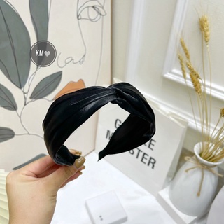 Bờm lụa cao cấp ❤️freeship❤️cài tóc lụa phong cách hàn quốc,2 màu đen và be cực xinh và sang chảnh