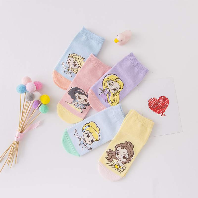 Tất Chân In Hình Công Chúa Disney Cho Bé Gái Từ 1-12 Tuổi