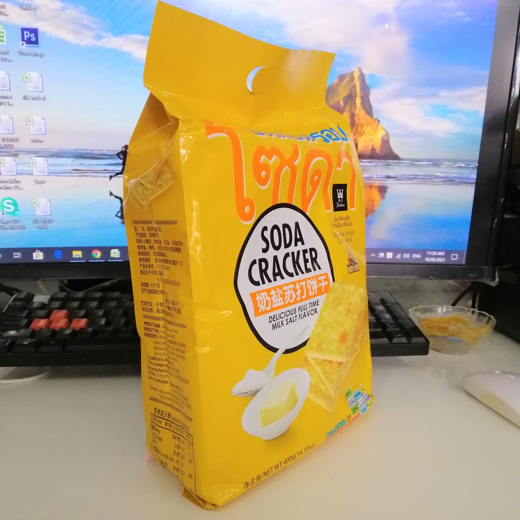 Bánh Quy Ăn Kiêng Soda Cracker Thái Lan Vị Sữa (Gói 400g) | WebRaoVat - webraovat.net.vn
