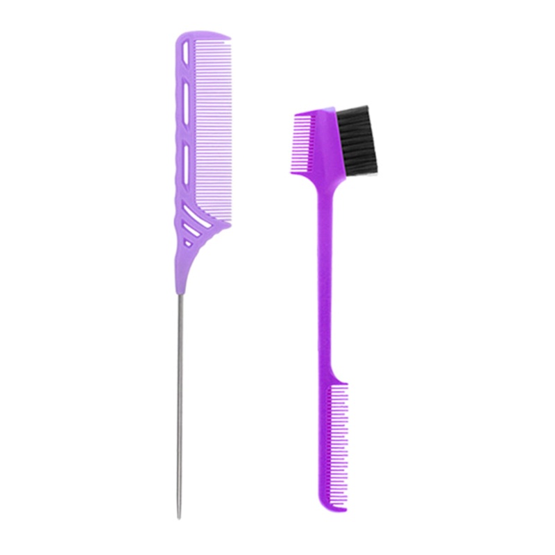 Youyo Bộ 2 Lược Đuôi Chuột Và Lược Đuôi Lông Mày Hai Mặt Điều Khiển Trang Điểm Tóc / Trang Điểm Trà