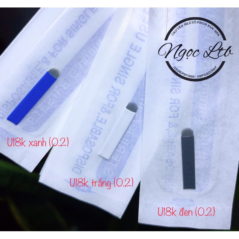 Dao khắc 0.18 Đen dùng trong điêu khắc lông mày (10 chiếc)