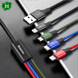 Cáp Baseus 4 Đầu Chính Hãng Baseus Rapid Lighning Micro Type C