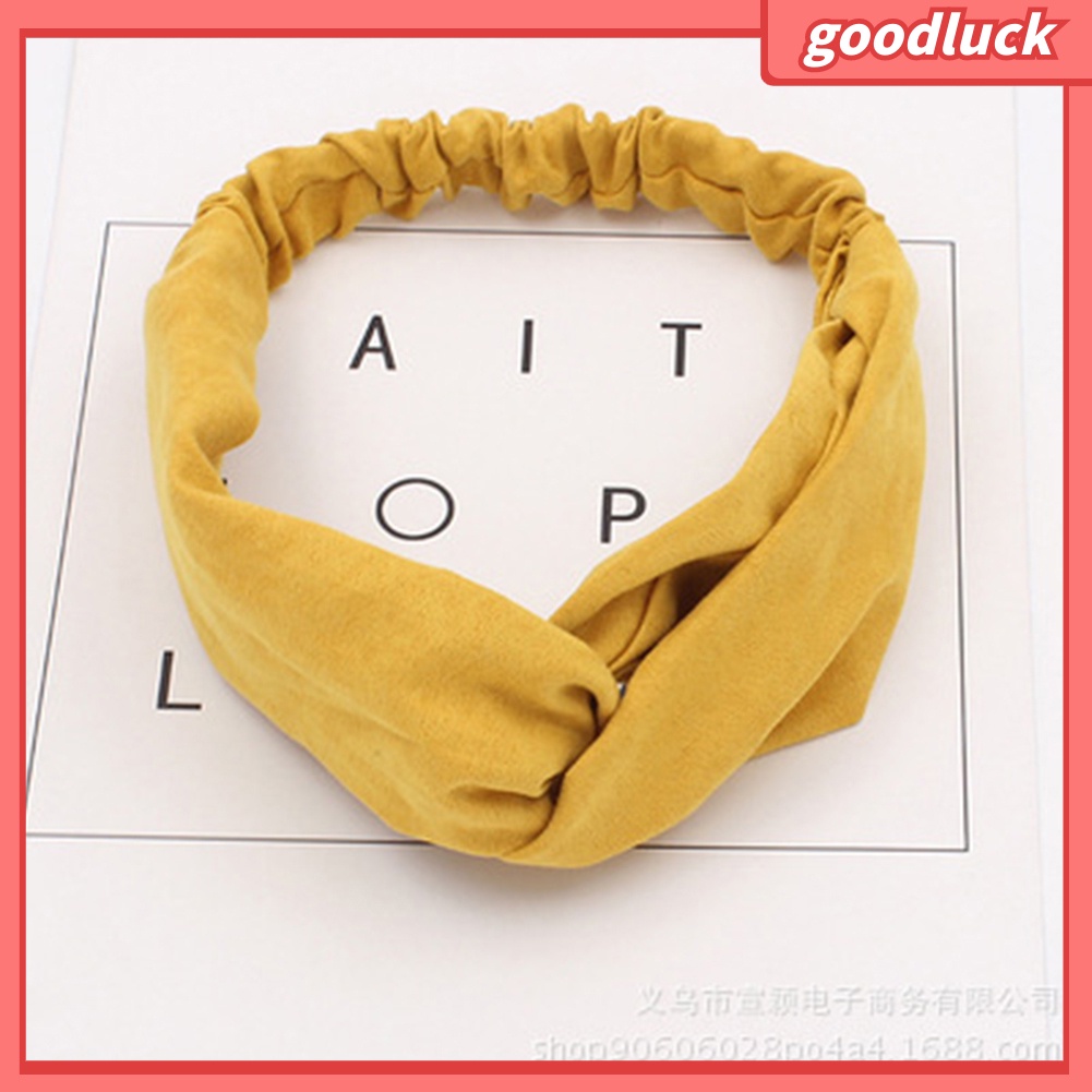 Băng Đô Vải Màu Trơn Xinh Xắn Cho Nữ