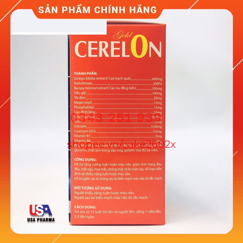 Viên bổ não cerelon gold tăng cường lưu thông tuần hoàn máu não | BigBuy360 - bigbuy360.vn