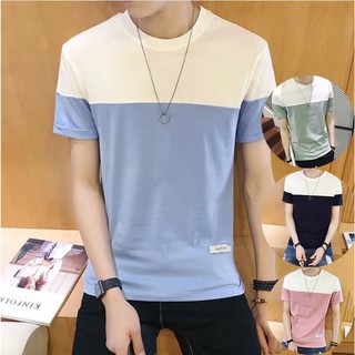 Triple A💕2022 new thin short-sleeved shirt men's Korean version of the trendy fashion all-match shirt color matching students casual half-sleeved simple