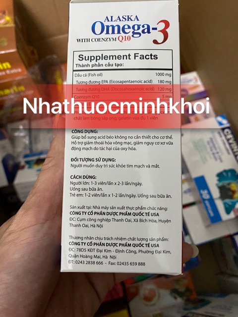 DẦU CÁ ALASKA OMEGA 3 WITH COENZYM Q10