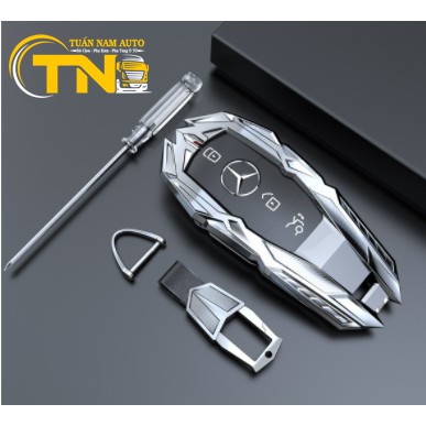 ỐP KHÓA MERCEDES HỢP KIM CAO CẤP SANG TRỌNG MẪU MỚI NHẤT CHÌA HÌNH LÁ