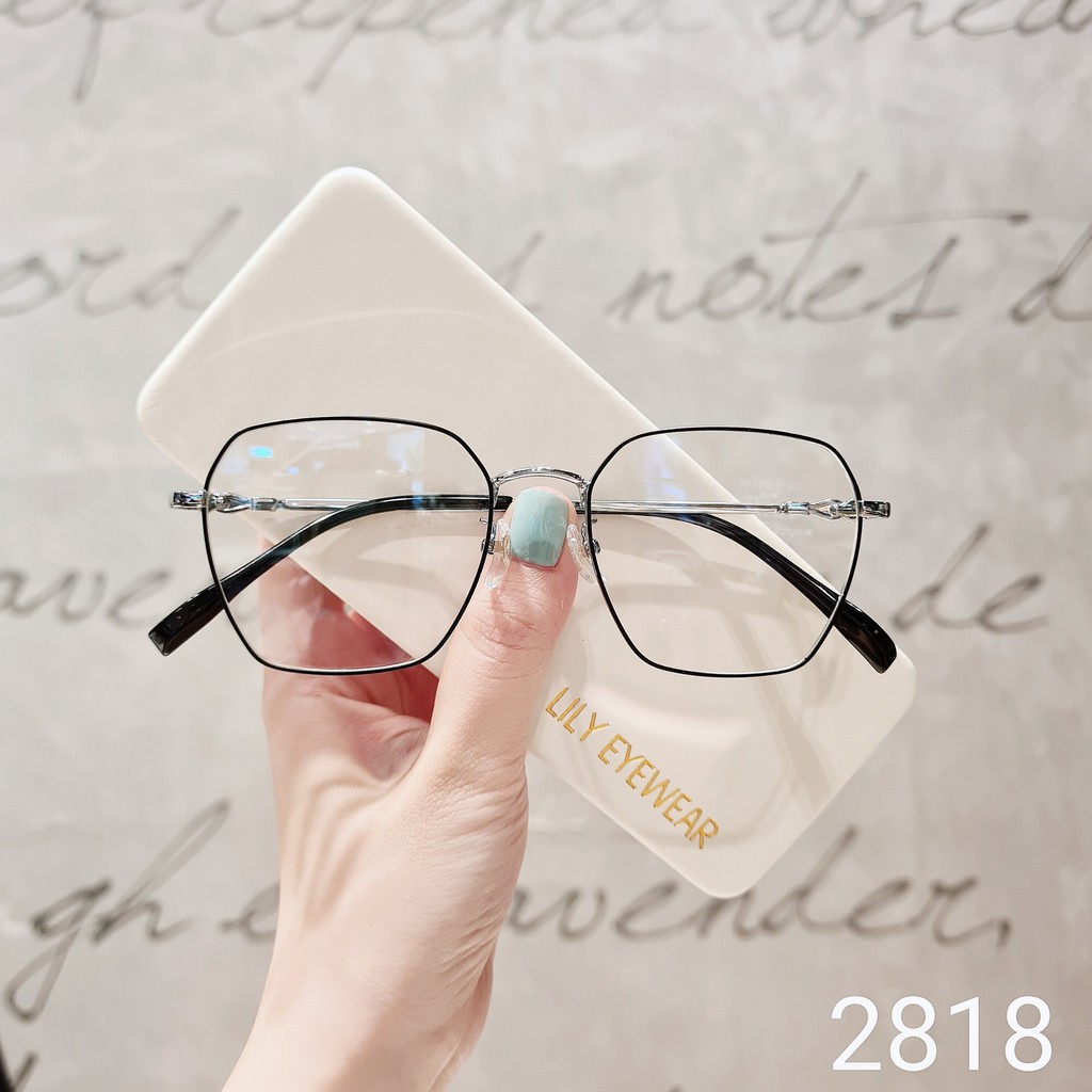 Gọng kính cận nam nữ Lilyeyewear mắt vuông TITAN thanh mảnh nhẹ nhàng thời thượng 2818 | BigBuy360 - bigbuy360.vn