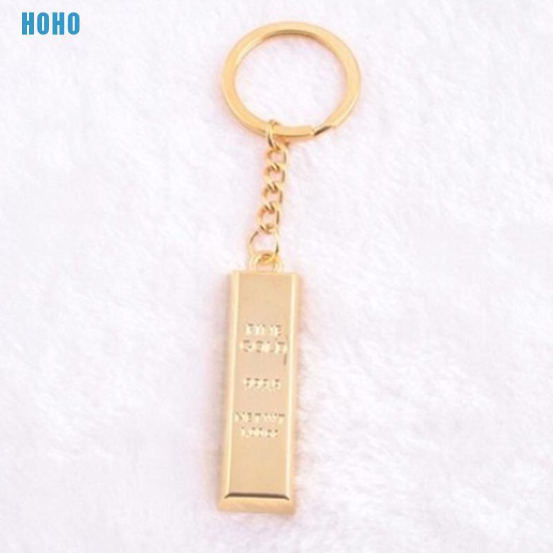 Móc Khóa Kim Loại Hình Thỏi Vàng