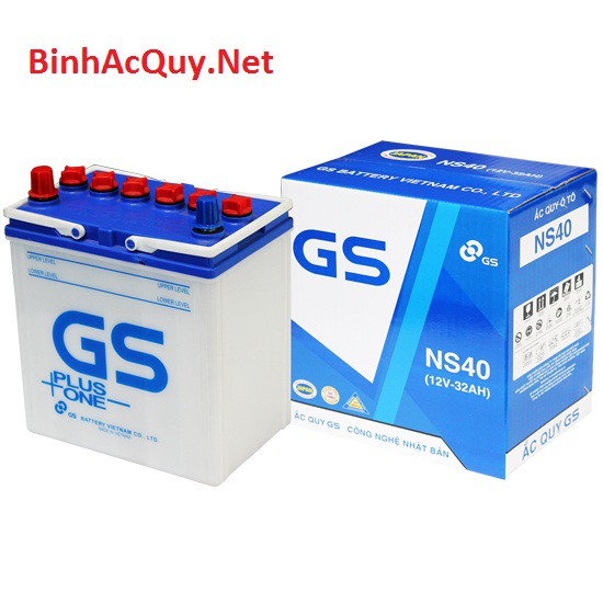 BÌNH ẮC QUY Ô TÔ GS NS40 (12V - 32AH)