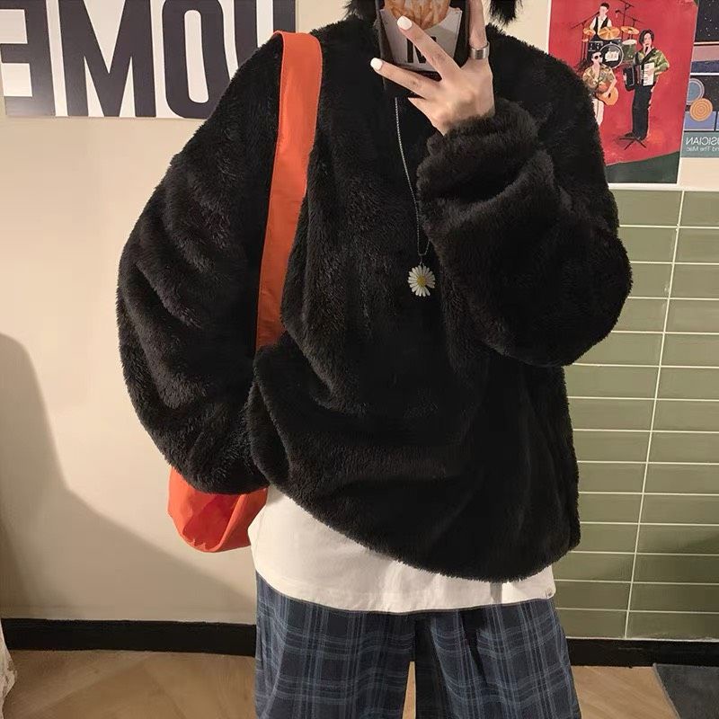 ÁO Sweater Lông Trơn From  Rộng Unisex [FREESHIP]🌺ÁO nỉ lông mịn | BigBuy360 - bigbuy360.vn