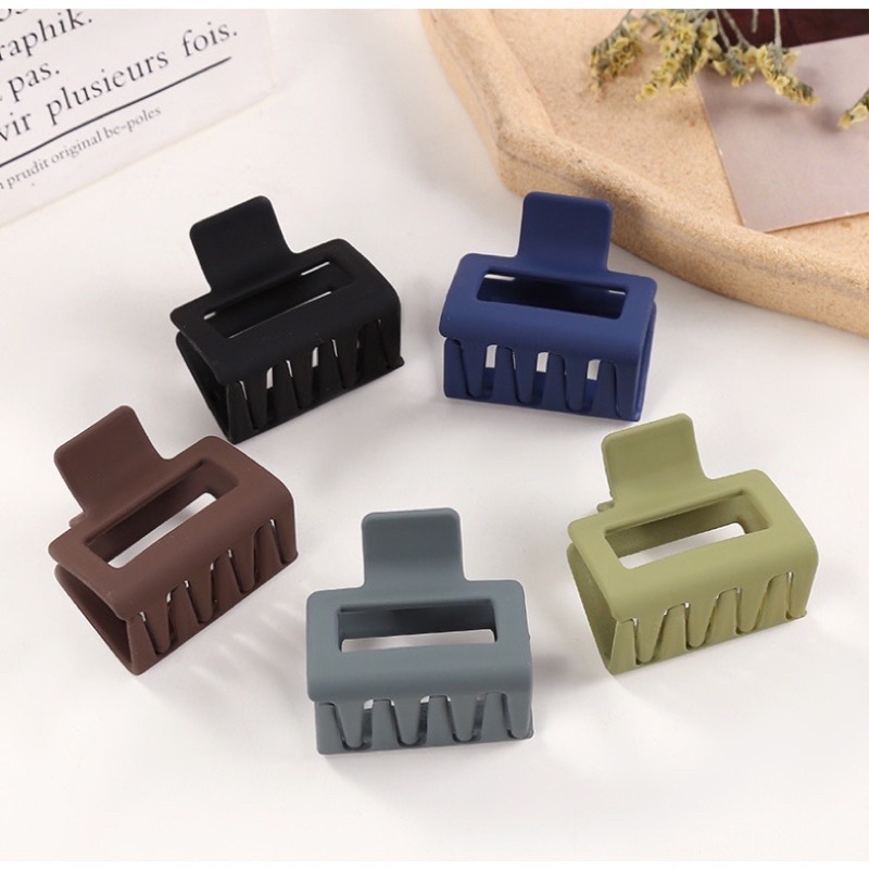 Kẹp tóc càng cua dạng xoắn, nhám, thời trang Hàn Quốc, nhiều màu