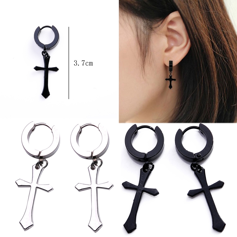 Set bông tai hình thánh giá thời trang