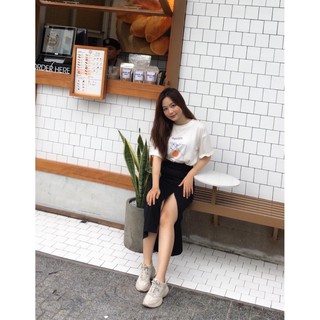 [CHÂN VÁY-có ảnh feedback] Váy đen dáng ôm xẻ tà Cheungsam Skirt