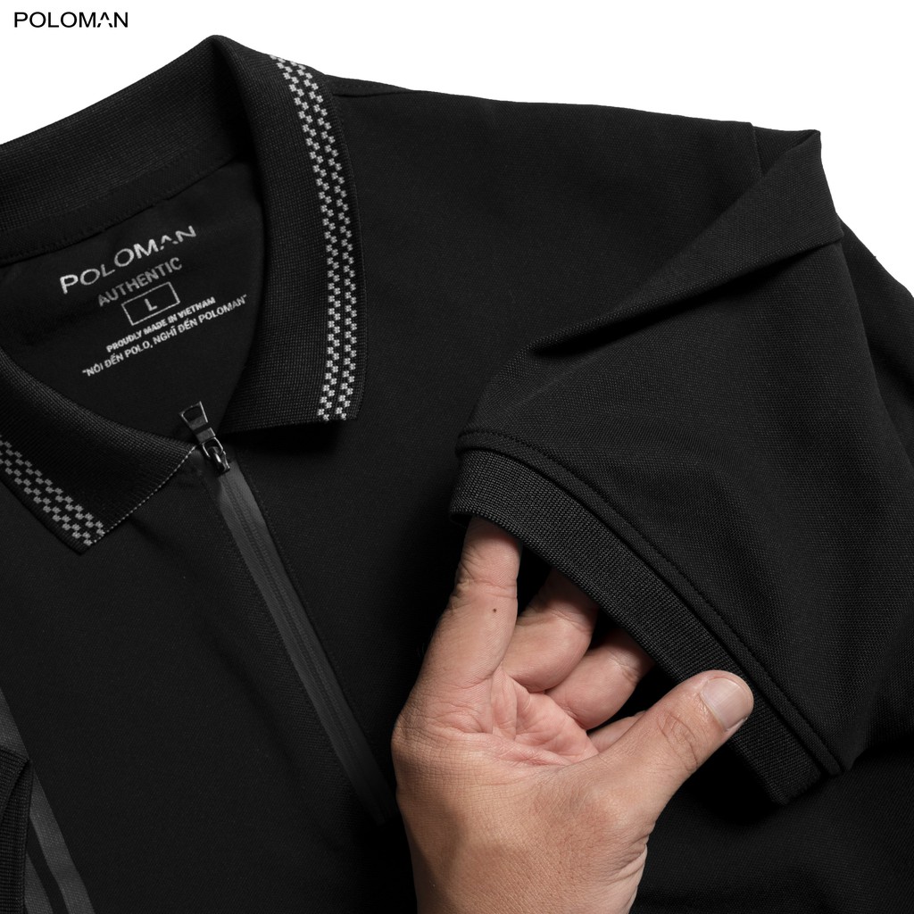 Áo Polo nam cổ bẻ phối RICOT vải cá sấu Cotton xuất xịn,chuẩn form, sang trọng - thanh lịch - POLOMAN | BigBuy360 - bigbuy360.vn