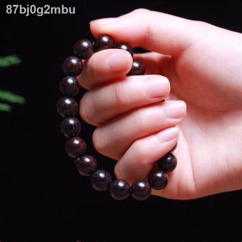 vòng tay gỗ đàn hương đỏ lá nhỏ của nam giới chơi hạt 108 nữ chất liệu cũ đồ trang sức mật