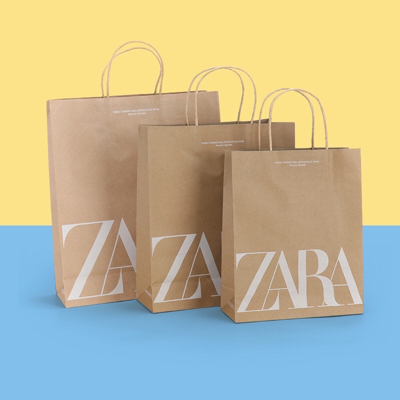 Túi giấy kraft Zara (sẵn)