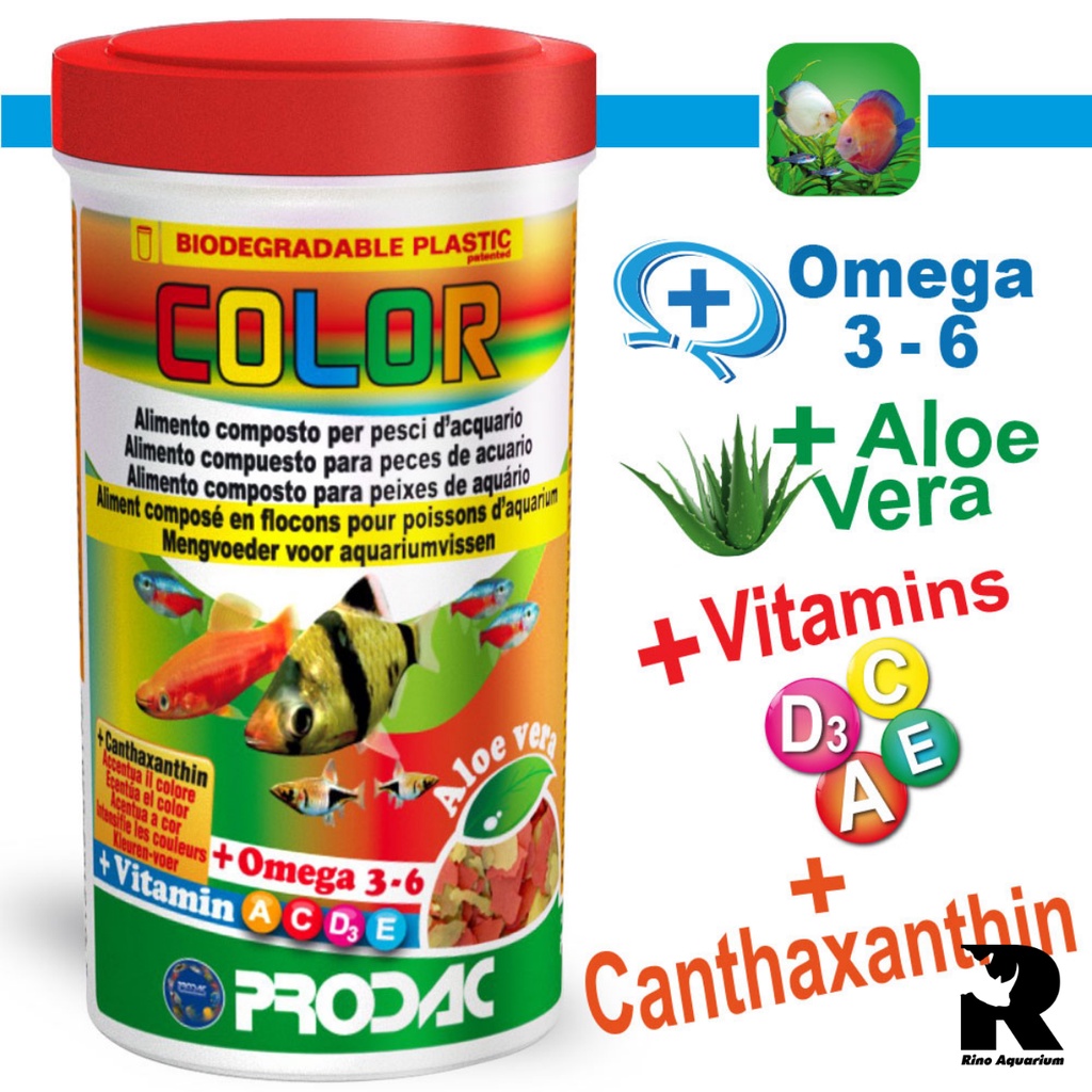 Thức Ăn PRODAC - Color Fish Food | Thức Ăn Khô Giúp Tăng Màu Cho Cá Cảnh Thủy Sinh