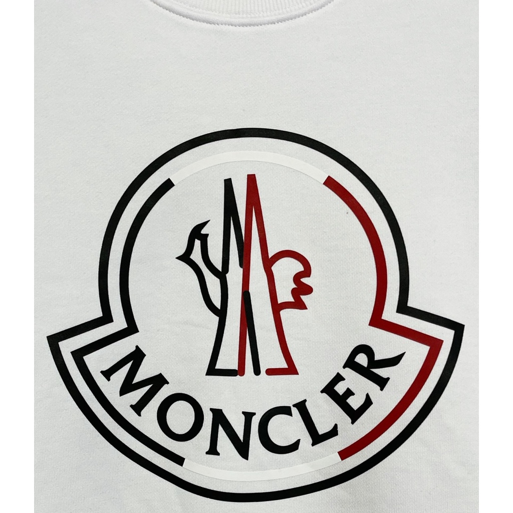 Áo sweater cotton tay dài cổ tròn in chữ logo M0ncler 2021 thời trang thu đông