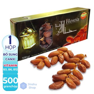 01 Hộp 500gr Chà là khô nguyên cành Thổ Nhĩ Kỳ - HOSNA -(Date: 12 tháng)
