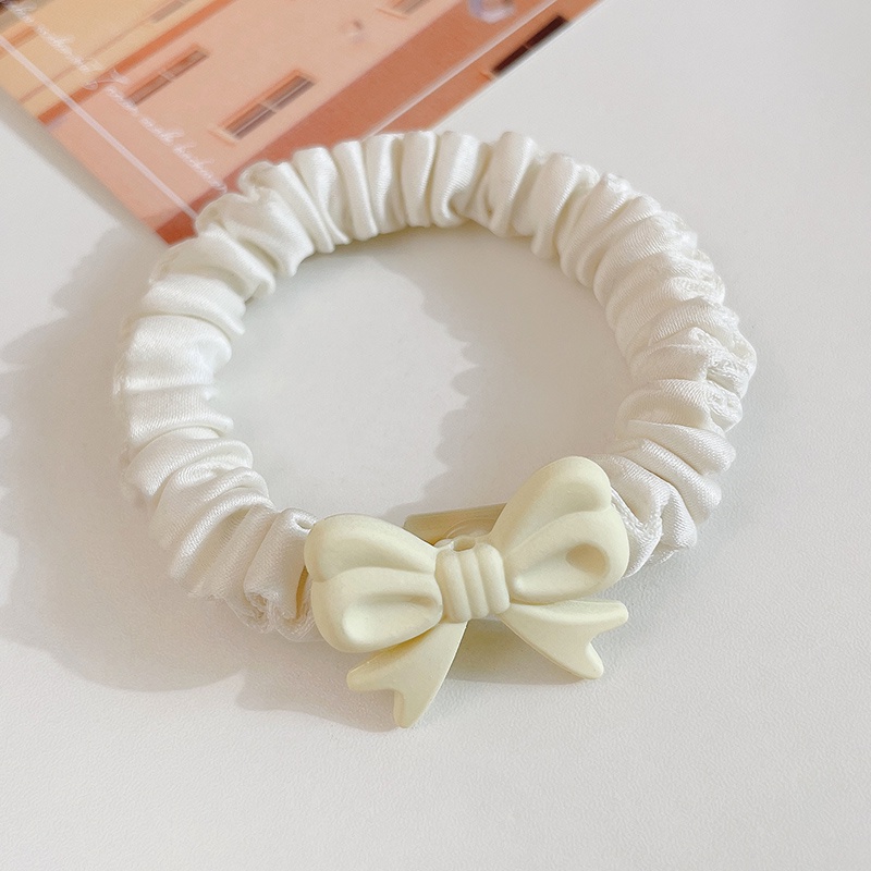 Dây Cột Tóc Cao Su Co Giãn Đính Nơ Dễ Thương Cho Nữ