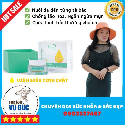 Viên Siêu Tinh Chất THE2, Trẻ Hóa, Cấp Ẩm, Dưỡng Chuyên Sâu Sau Tổn Thương- 15g- ĐÔNG Y VŨ ĐỨC