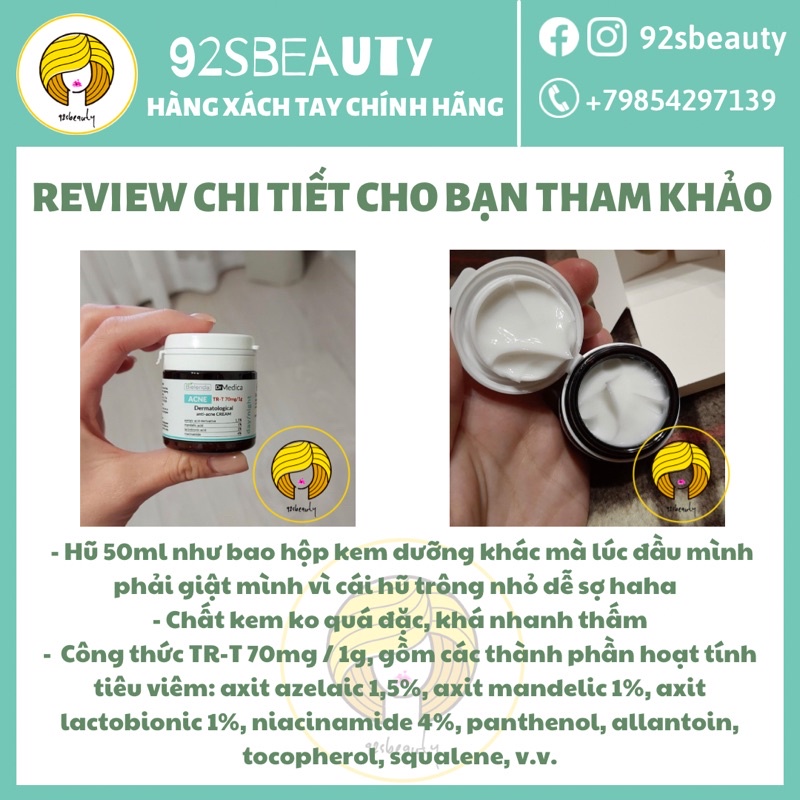 Kem dưỡng giảm mụn, mờ thâm Bielenda Dr Medica Anti-Acne